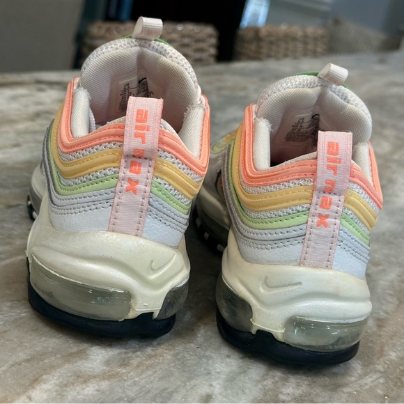 Women’s NIKE Air Max 97 Melon tint/Barely volt/Atomic pink. Size 5.5 - Picture 4 of 11